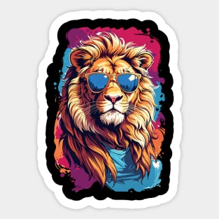 Cool Lion in Sunglasses Sticker